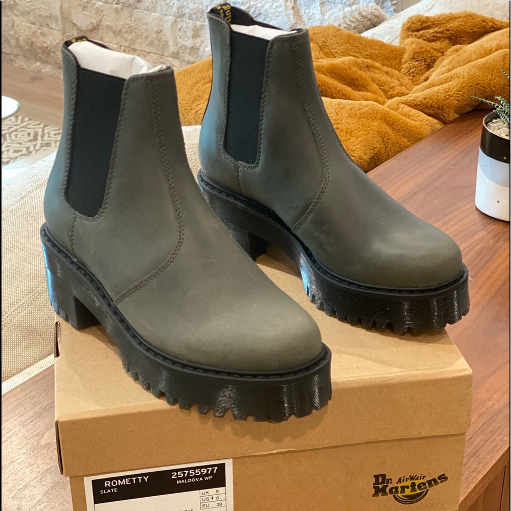NWB Dr. Martens Women’s Rometty Boots - Slate